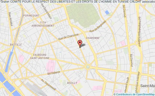 plan association Comite Pour Le Respect Des Libertes Et Les Droits De L'homme En Tunisie Crldht Paris