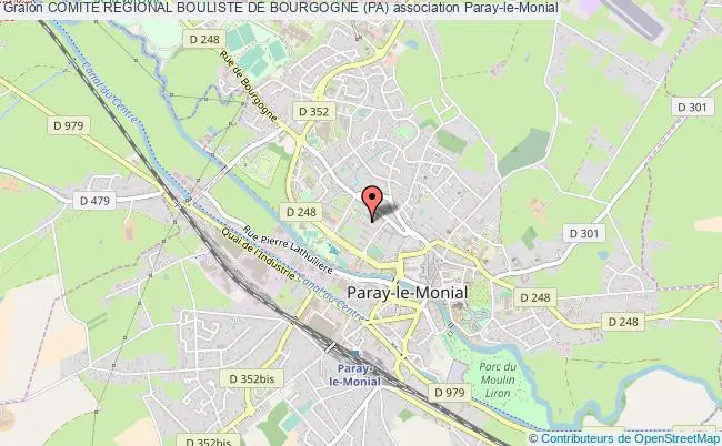 plan association Comite Regional Bouliste De Bourgogne (pa) Paray-le-Monial