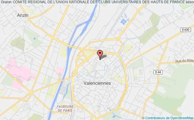 plan association Comite Regional De L'union Nationale Des Clubs Universitaires Des Hauts De France Valenciennes