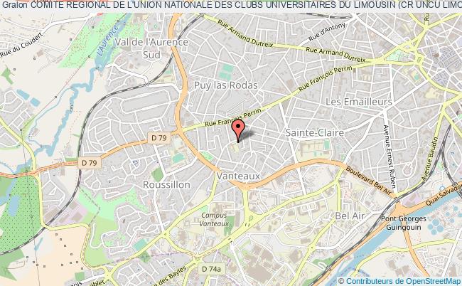 plan association Comite Regional De L'union Nationale Des Clubs Universitaires Du Limousin (cr Uncu Limousin) Limoges