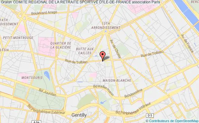 plan association Comite Regional De La Retraite Sportive D'ile-de-france Paris