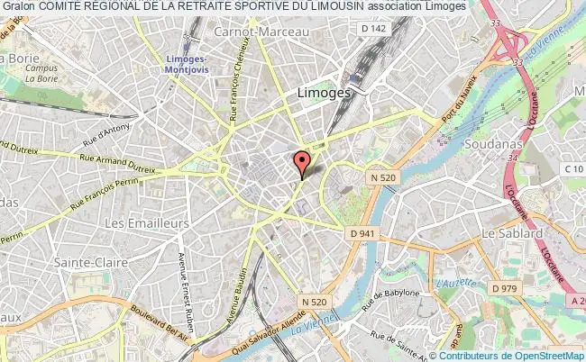 plan association ComitÉ RÉgional De La Retraite Sportive Du Limousin Limoges