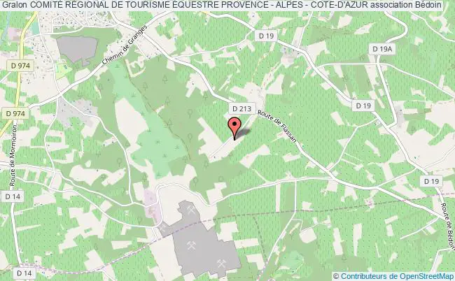 plan association ComitÉ RÉgional De Tourisme Équestre Provence - Alpes - Cote-d'azur Bédoin