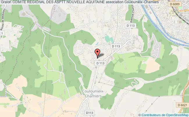 plan association Comite Regional Des Asptt Nouvelle Aquitaine Coulounieix-Chamiers