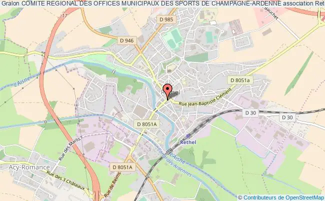 plan association Comite Regional Des Offices Municipaux Des Sports De Champagne-ardenne Rethel
