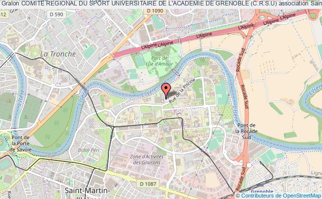 plan association Comite Regional Du Sport Universitaire De L'academie De Grenoble (c.r.s.u) Saint-Martin-d'Hères