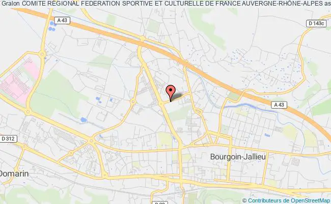 plan association Comite RÉgional Federation Sportive Et Culturelle De France Auvergne-rhÔne-alpes Bourgoin-Jallieu