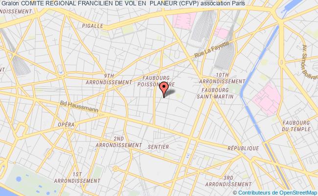 plan association Comite Regional Francilien De Vol En  Planeur (cfvp) Paris