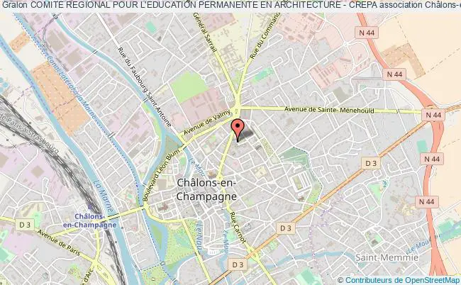 plan association Comite Regional Pour L'education Permanente En Architecture - Crepa Châlons-en-Champagne