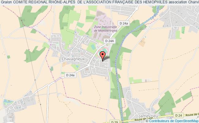 plan association Comite Regional RhÔne-alpes  De L'association FranÇaise Des Hemophiles Charvieu-Chavagneux