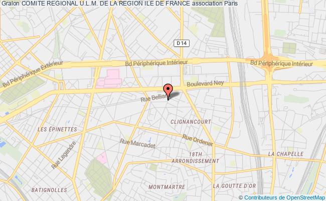 plan association Comite Regional U.l.m. De La Region Ile De France Paris