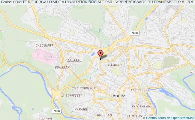 plan association Comite Rouergat D'aide A L'insertion Sociale Par L'apprentissage Du Francais (c.r.a.i.s.a.f) Rodez