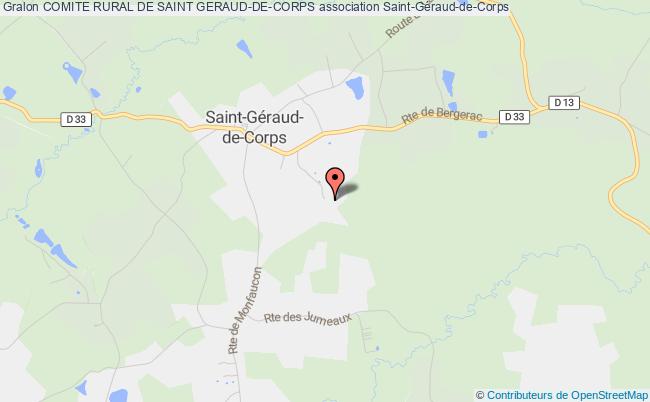 plan association Comite Rural De Saint Geraud-de-corps Saint-Géraud-de-Corps