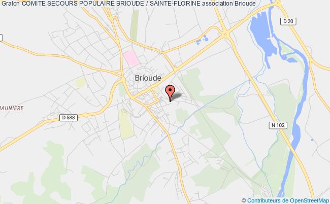 plan association Comite Secours Populaire Brioude / Sainte-florine Brioude