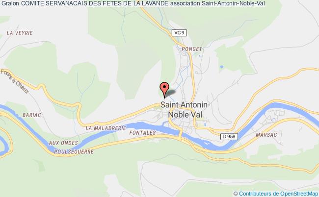 plan association Comite Servanacais Des Fetes De La Lavande Saint-Antonin-Noble-Val