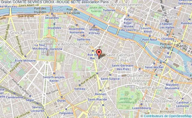 plan association Comite Sevres Croix -rouge 6e/7e Paris