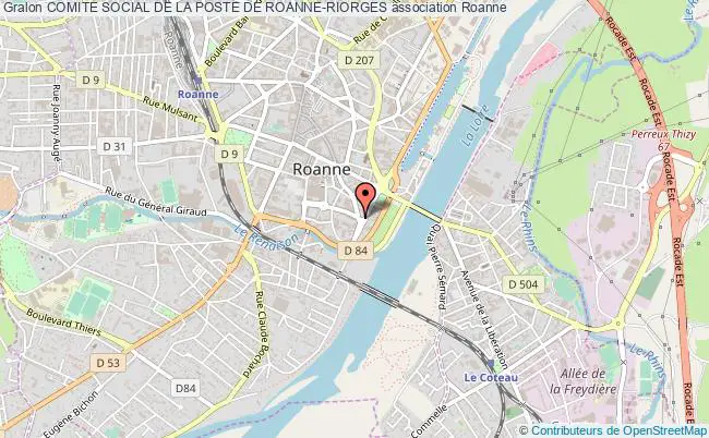 plan association Comite Social De La Poste De Roanne-riorges Roanne