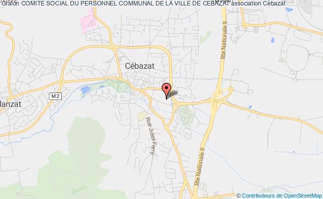 plan association Comite Social Du Personnel Communal De La Ville De Cebazat Cébazat
