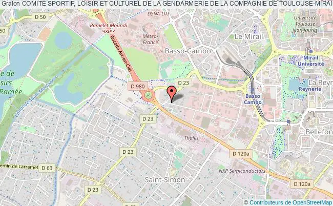 plan association ComitÉ Sportif, Loisir Et Culturel De La Gendarmerie De La Compagnie De Toulouse-mirail Toulouse