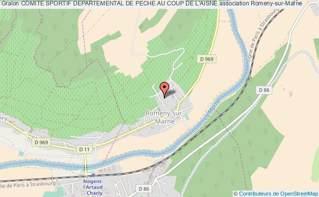plan association Comite Sportif Departemental De Peche Au Coup De L'aisne Romeny-sur-Marne