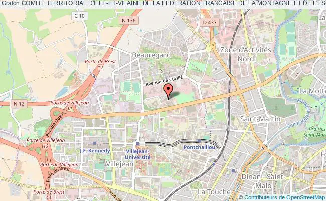 plan association Comite Territorial D'ille-et-vilaine De La Federation Francaise De La Montagne Et De L'escalade (f.f.m.e) Rennes