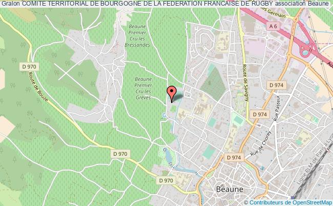 plan association Comite Territorial De Bourgogne De La Federation Francaise De Rugby Beaune