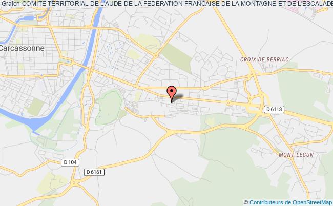 plan association Comite Territorial De L'aude De La Federation Francaise De La Montagne Et De L'escalade - Ct Ffme Aude Carcassonne