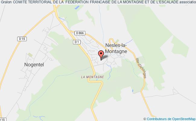 plan association Comite Territorial De La  Federation Francaise De La Montagne Et De L'escalade Nesles-la-Montagne