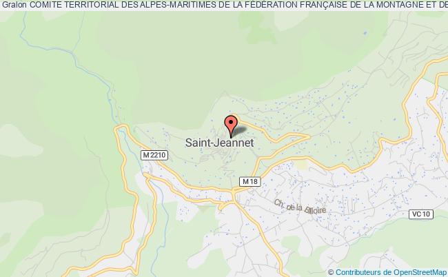 plan association Comite Territorial Des Alpes-maritimes De La FÉdÉration FranÇaise De La Montagne Et De L'escalade Saint-Jeannet