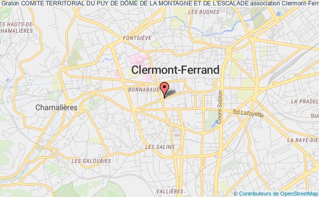 plan association Comite Territorial Du Puy De DÔme De La Montagne Et De L'escalade Clermont-Ferrand