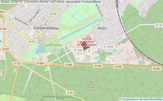 plan association Comite Tziganes-roms' National Fontainebleau