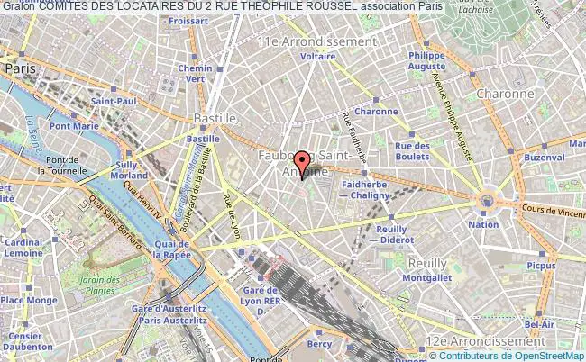 plan association Comites Des Locataires Du 2 Rue Theophile Roussel Paris