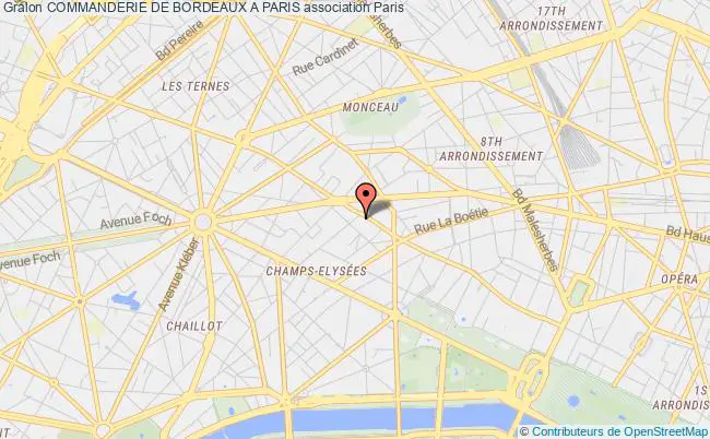 plan association Commanderie De Bordeaux A Paris Paris 8e