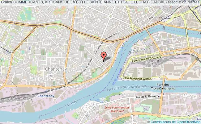 plan association Commercants, Artisans De La Butte Sainte Anne Et Place Lechat (cabsal) Nantes