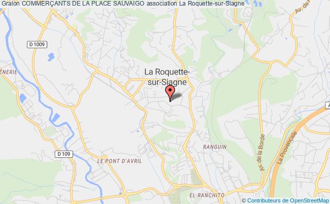 plan association CommerÇants De La Place Sauvaigo Roquette-sur-Siagne