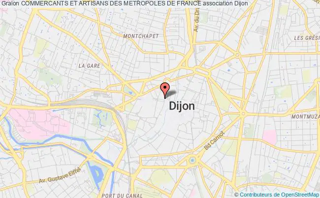 plan association Commercants Et Artisans Des Metropoles De France Dijon Cedex