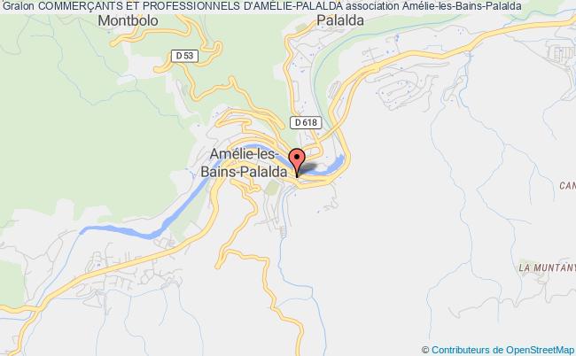 plan association CommerÇants Et Professionnels D'amÉlie-palalda Amélie-les-Bains-Palalda