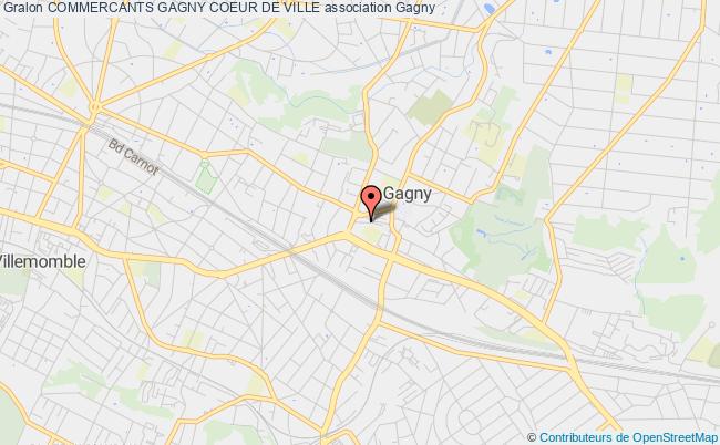 plan association Commercants Gagny Coeur De Ville Gagny