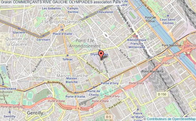 plan association CommerÇants Rive Gauche Olympiades Paris