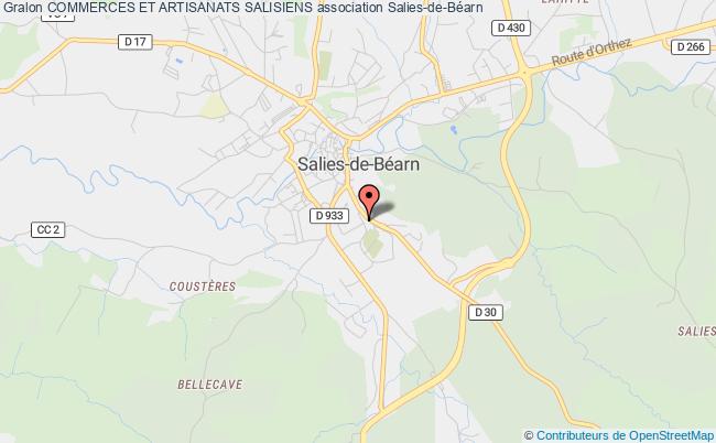 plan association Commerces Et Artisanats Salisiens Salies-de-Béarn