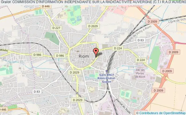 plan association Commission D'information Independante Sur La Radioactivite Auvergne (c.i.i R.a.d Auvergne) Riom