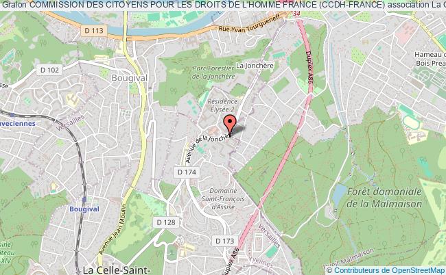 plan association Commission Des Citoyens Pour Les Droits De L'homme France (ccdh-france) Celle-Saint-Cloud