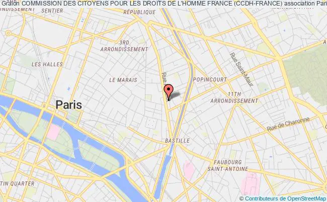 plan association Commission Des Citoyens Pour Les Droits De L'homme France (ccdh-france) Paris 3e