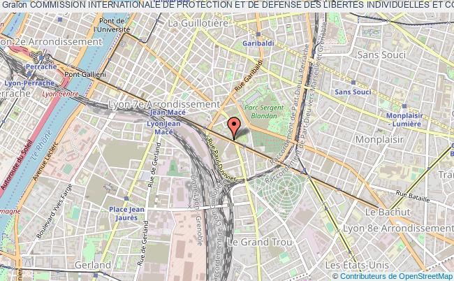 plan association Commission Internationale De Protection Et De Defense Des Libertes Individuelles Et Collectives Lyon