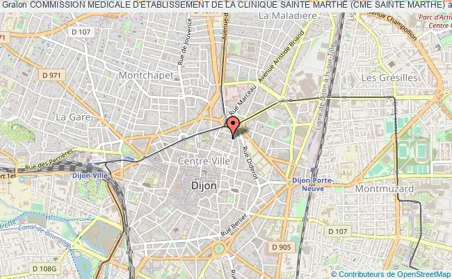 plan association Commission Medicale D'etablissement De La Clinique Sainte Marthe (cme Sainte Marthe) Dijon