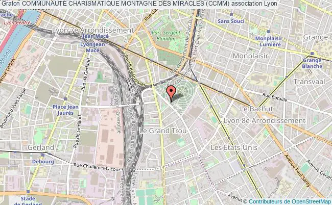 plan association CommunautÉ Charismatique Montagne Des Miracles (ccmm) Lyon