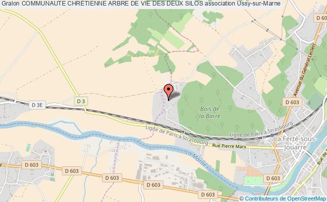 plan association Communaute Chretienne Arbre De Vie Des Deux Silos Ussy-sur-Marne