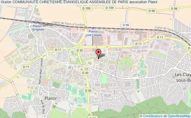 plan association Communaute Chretienne Evangelique Assemblee De Paris Plaisir