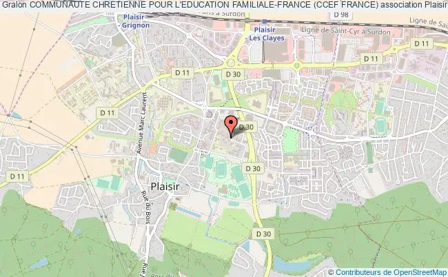 plan association Communaute Chretienne Pour L'education Familiale-france (ccef France) Plaisir