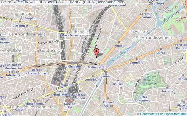 plan association Communaute Des Banens De France (cobaf) Paris